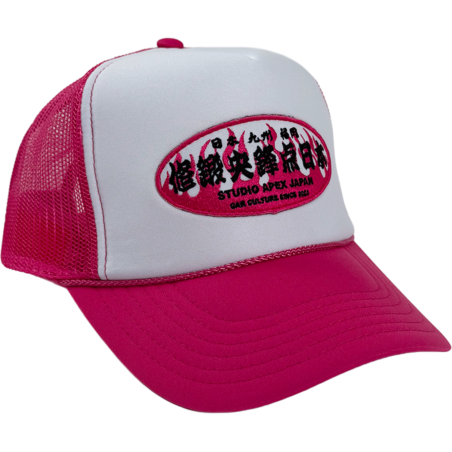 FLAME TEAM TRUCKER HAT (PINK)