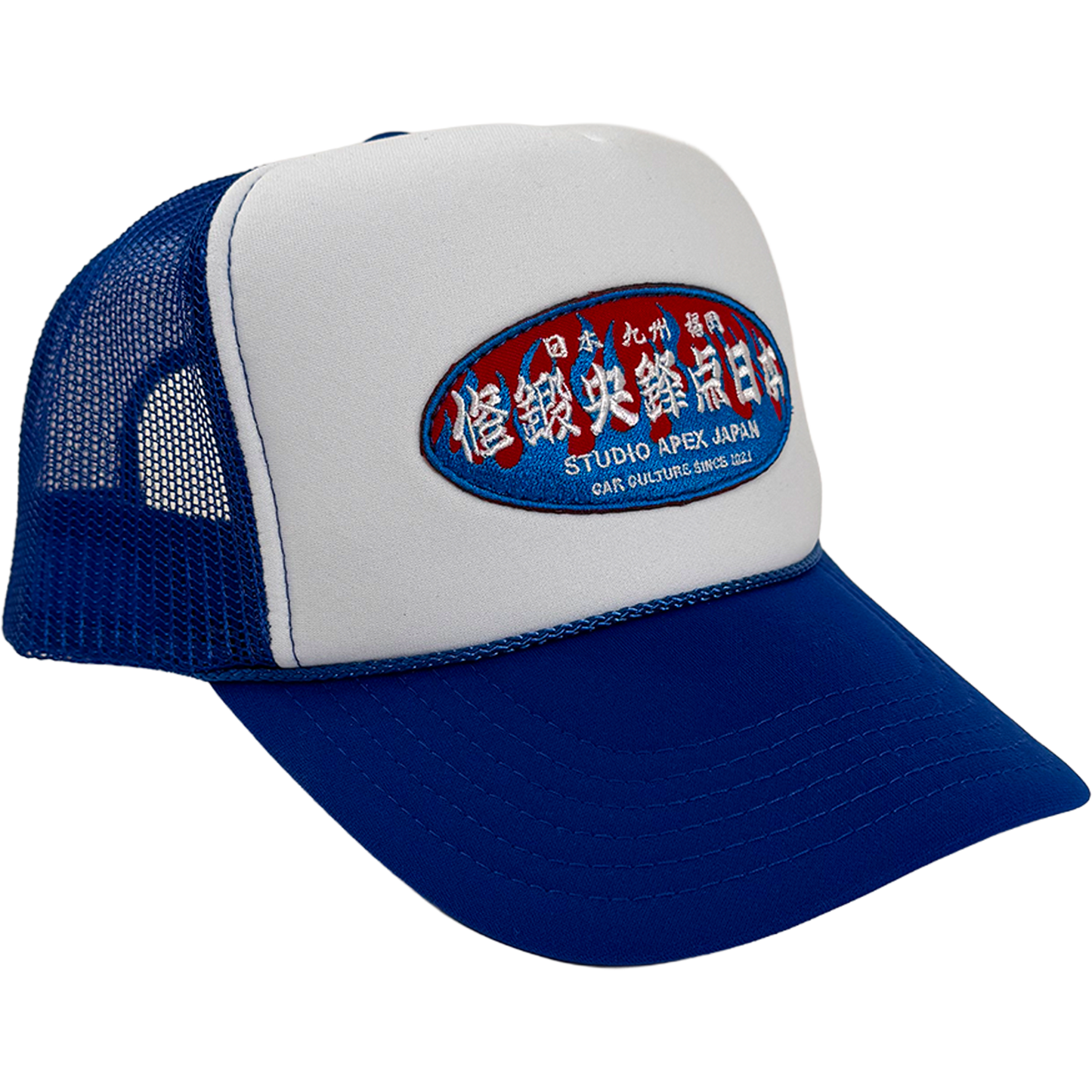 FLAME TEAM TRUCKER HAT (BLUE)