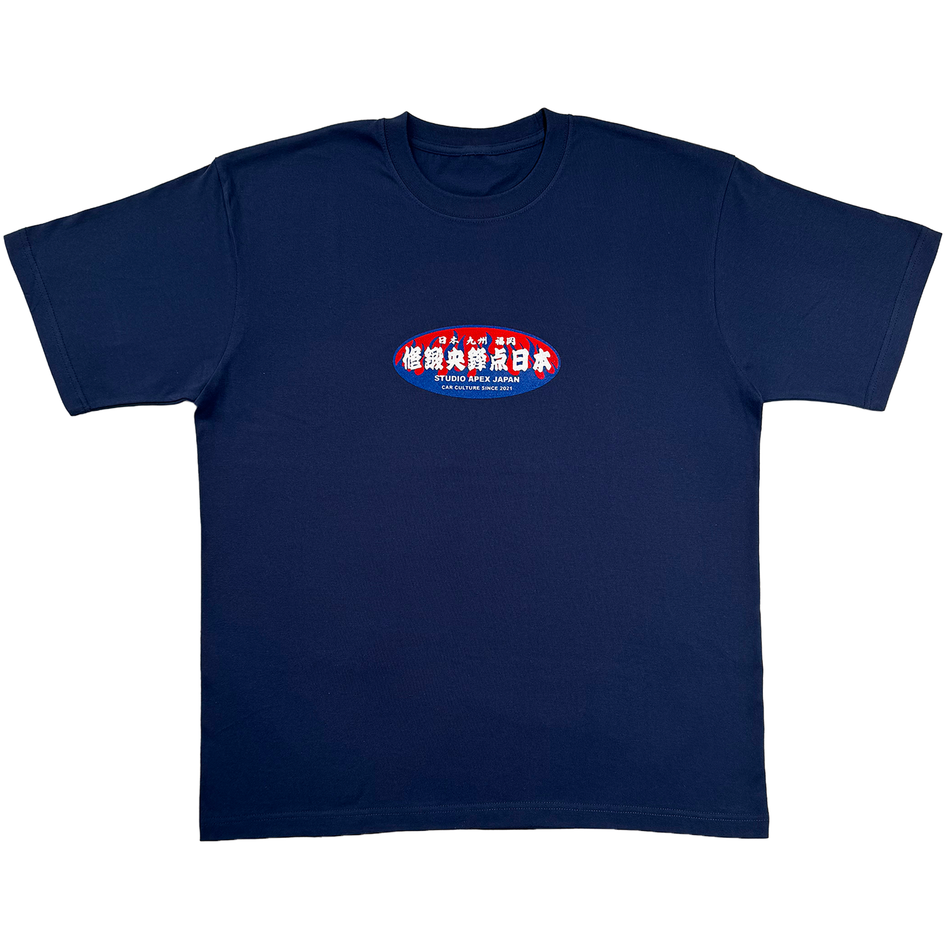 FLAME TEAM TEE (NAVY) – Studio Apex Japan